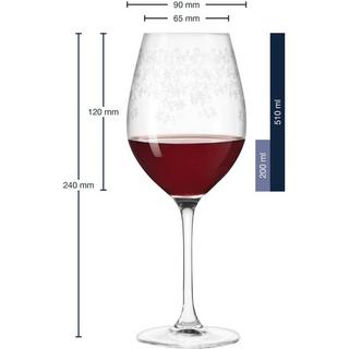 LEONARDO Rotweinglas Chateau 510 ml, 6 Stück, Transparent  