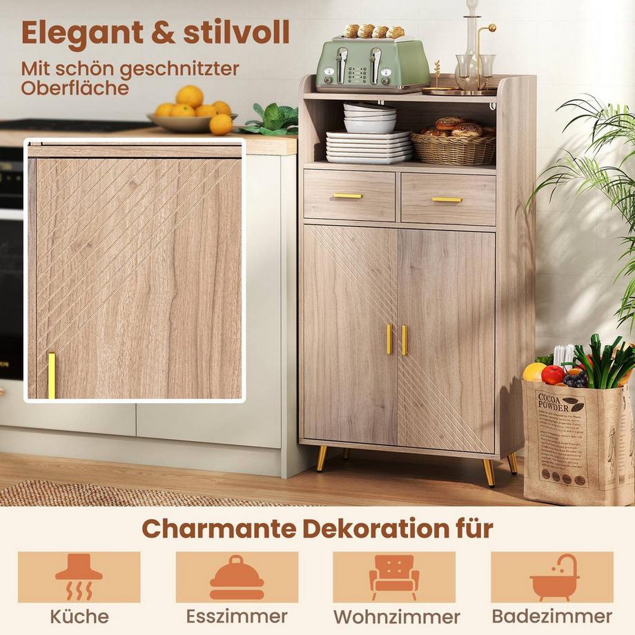 Northix Mobile da cucina con ripiano regolabile  