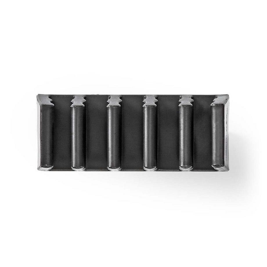 Nedis  Gestione dei cavi | Morsetto per cavi | Click and Go | 2 pz. | Numero di fessure: 5 dischi | Spessore massimo del cavo: 7,1 mm | Polipropilene | Nero 