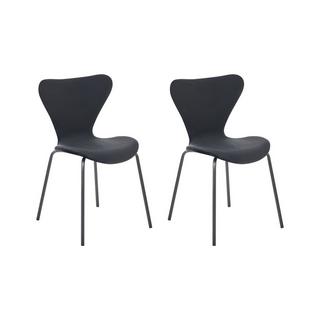 Beliani Lot de 2 chaises en Velours Scandinave BOONVILLE  