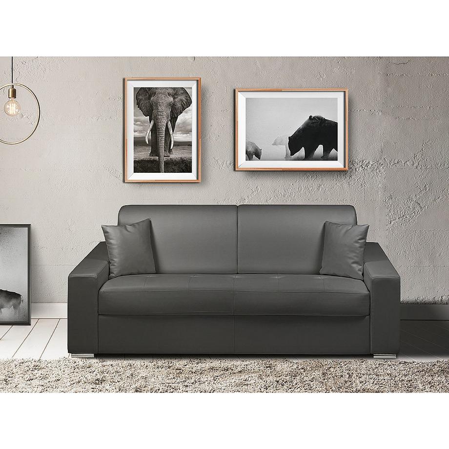 Vente-unique Schlafsofa 4Sitzer EMIR LiegeflächeMatratzen  