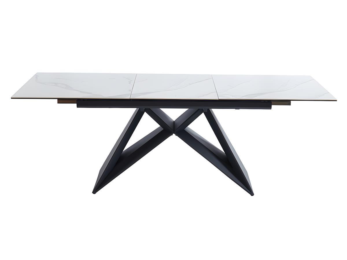 Vente-unique Table à  manger extensible LIBSY 6 à  8 cous Céramique Métal  