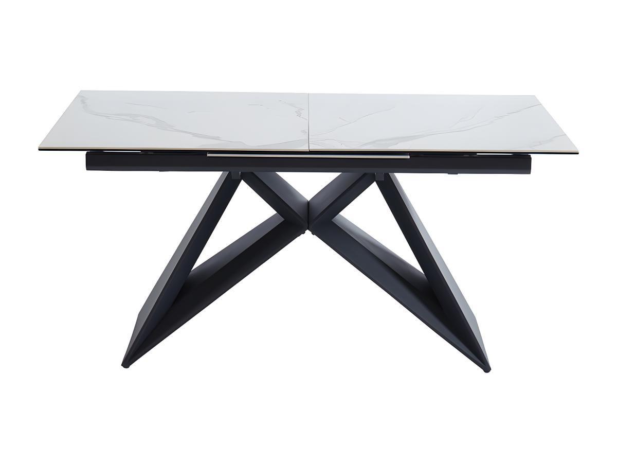 Vente-unique Table à  manger extensible LIBSY 6 à  8 cous Céramique Métal  