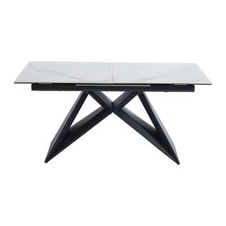 Vente-unique Table à  manger extensible LIBSY 6 à  8 cous Céramique Métal  