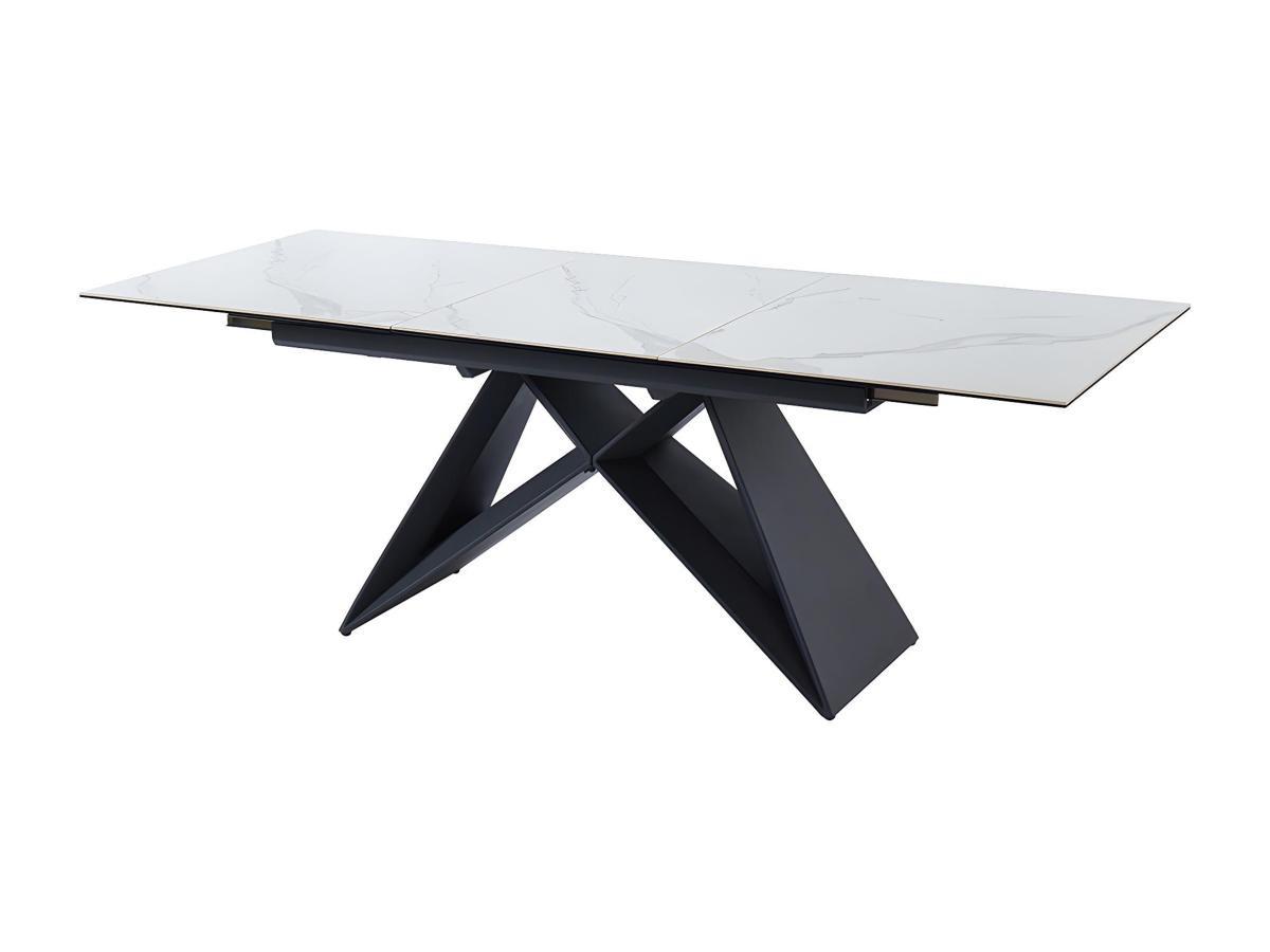 Vente-unique Table à  manger extensible LIBSY 6 à  8 cous Céramique Métal  