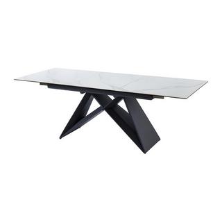 Vente-unique Table à  manger extensible LIBSY 6 à  8 cous Céramique Métal  