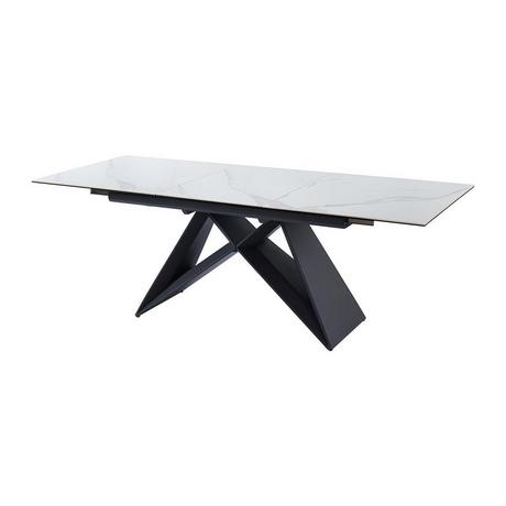 Vente-unique Table à  manger extensible LIBSY 6 à  8 cous Céramique Métal  