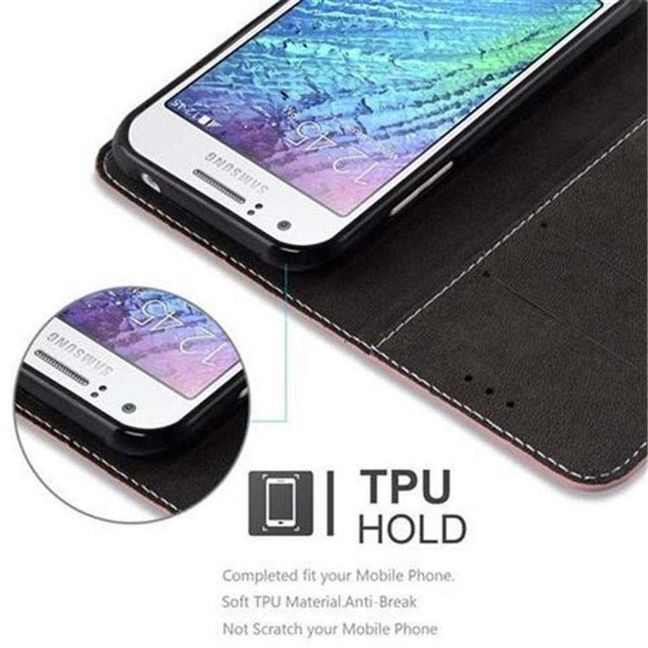 Cadorabo  Housse compatible avec Samsung Galaxy J1 2015 - Coque de protection avec fermeture magnétique, fonction de support et compartiment pour carte 