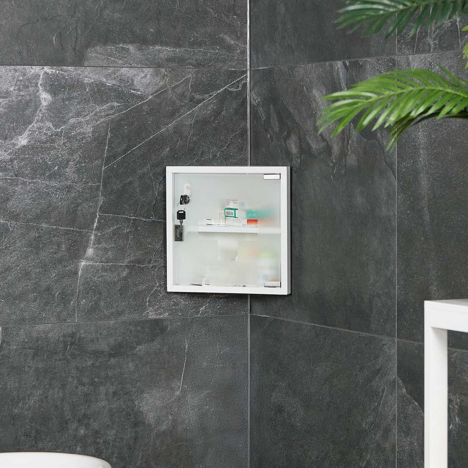 Northix  Armoire à pharmacie avec porte vitrée 