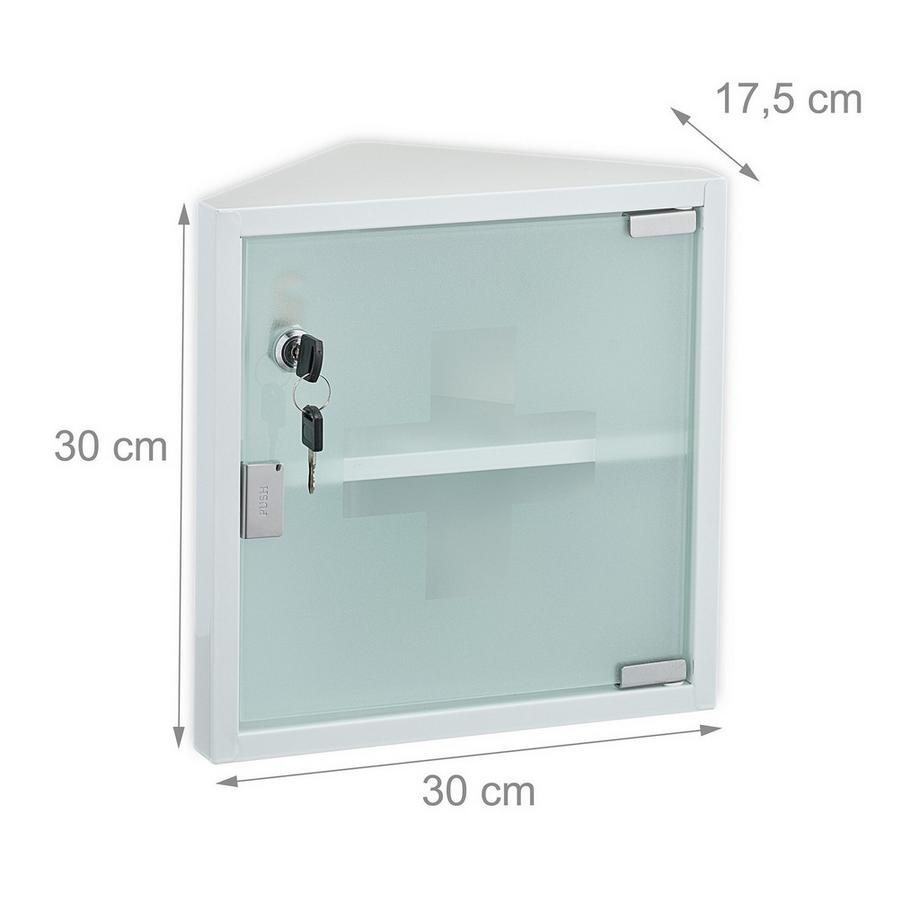 Northix  Armoire à pharmacie avec porte vitrée 