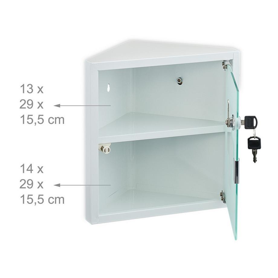 Northix  Armoire à pharmacie avec porte vitrée 