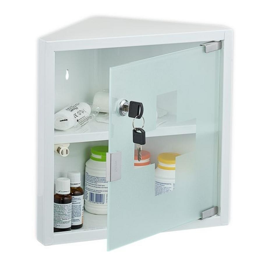 Northix  Armoire à pharmacie avec porte vitrée 