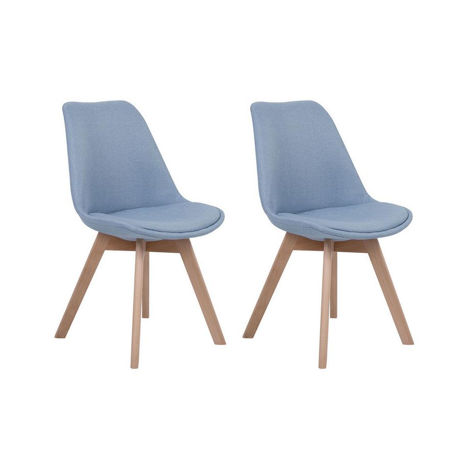 Lot de 2 chaises de salle à manger en Tissu  DAKOTA II