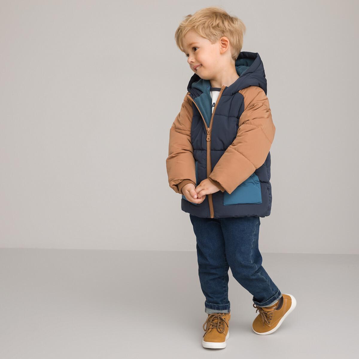Image of Winterjacke Mit Fleecefutter Und Kapuze Unisex Blau 18M