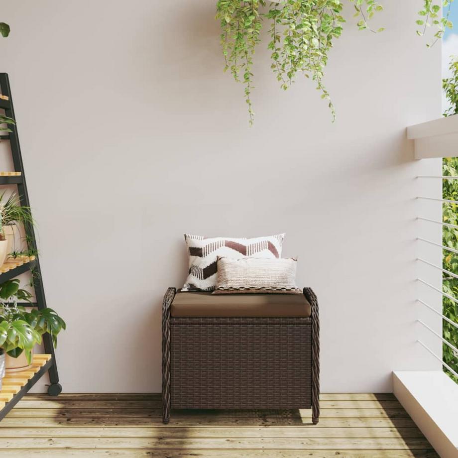 VidaXL  Gartenhocker poly-rattan 