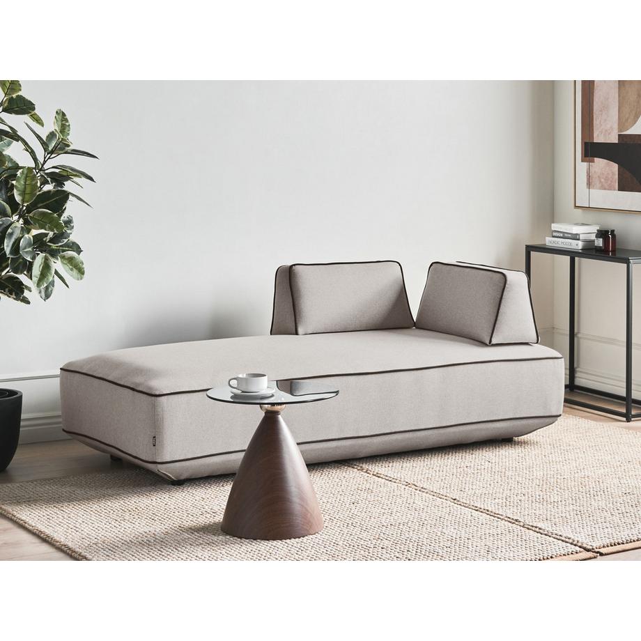 Beliani Chaise longue en Tissu Moderne SEILLANS  