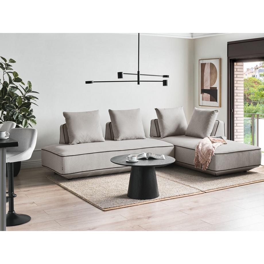 Beliani Chaise longue en Tissu Moderne SEILLANS  