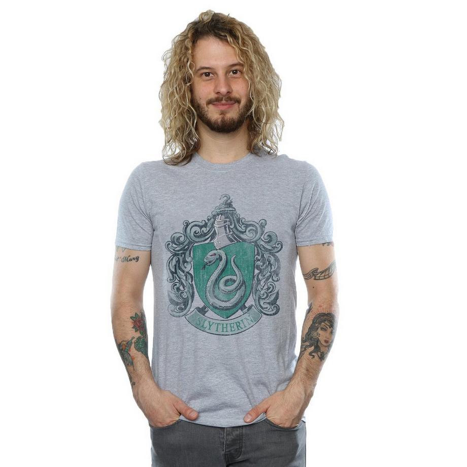 HARRY-POTTER Stemma Serpeverde T-Shirt Maniche Corte  