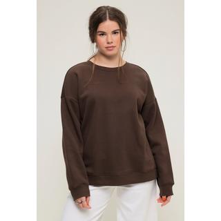 Studio Untold  Sweat-shirt oversized à col rond, manches longues larges et grand imprimé au dos 