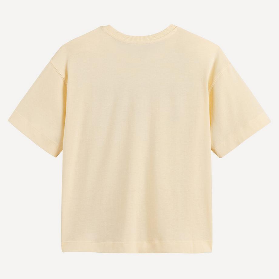 La Redoute Collections  T-Shirt mit Rundhalsausschnitt und kurzen Ärmeln mit aufgedruckter Botschaft auf der Vorderseite 