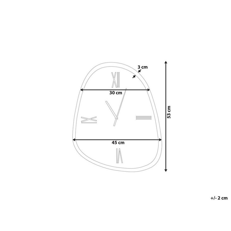 Beliani Wanduhr aus Glas Modern CASTALLA  