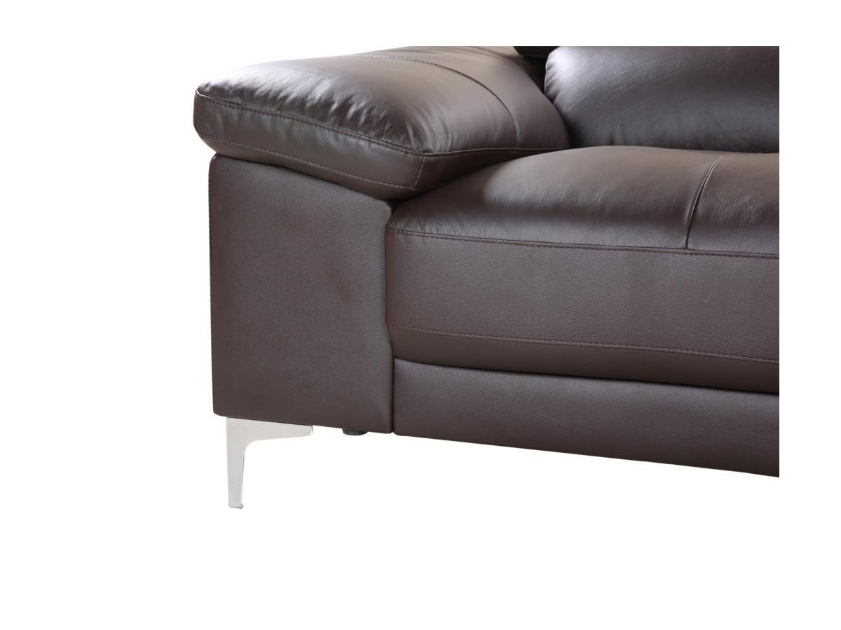 Vente-unique Ledersofa 3Sitzer SOLANGE  