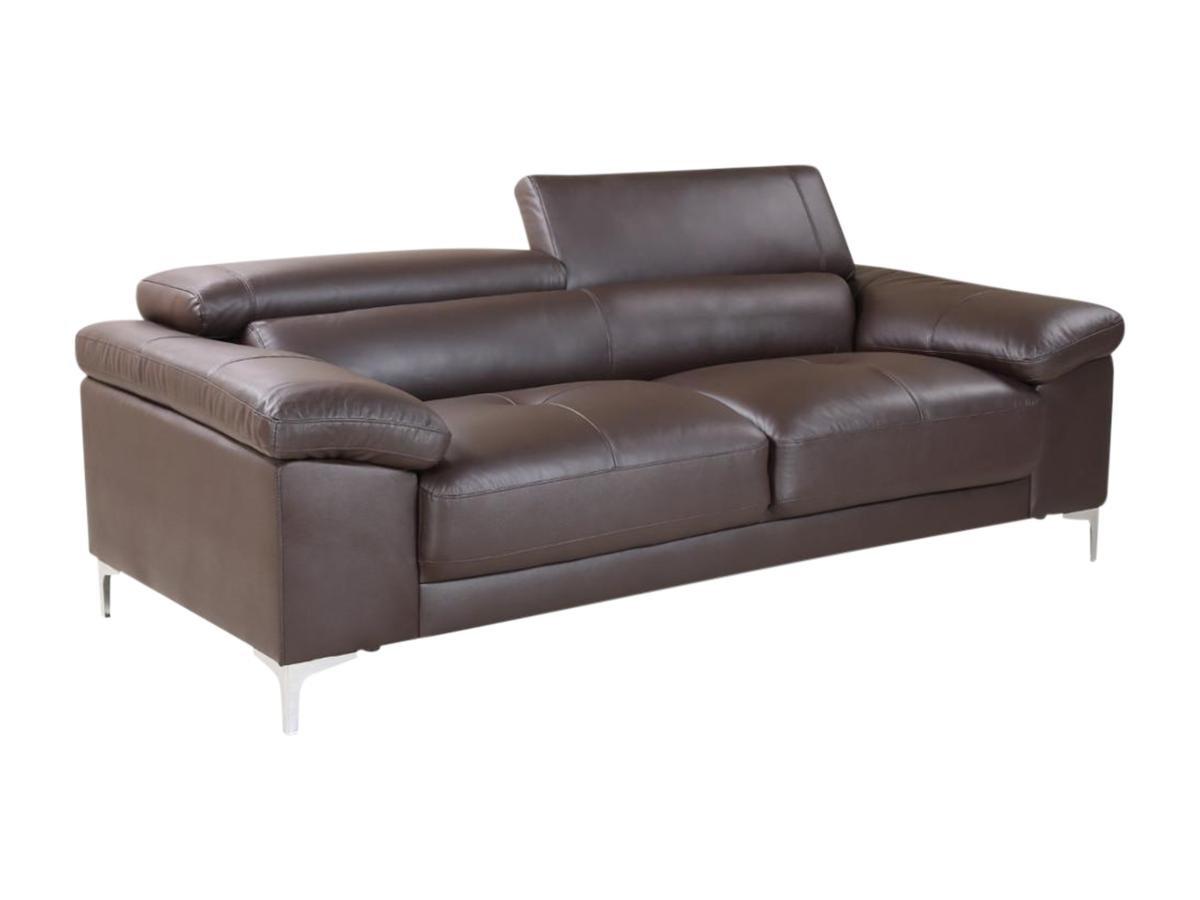 Vente-unique Ledersofa 3Sitzer SOLANGE  