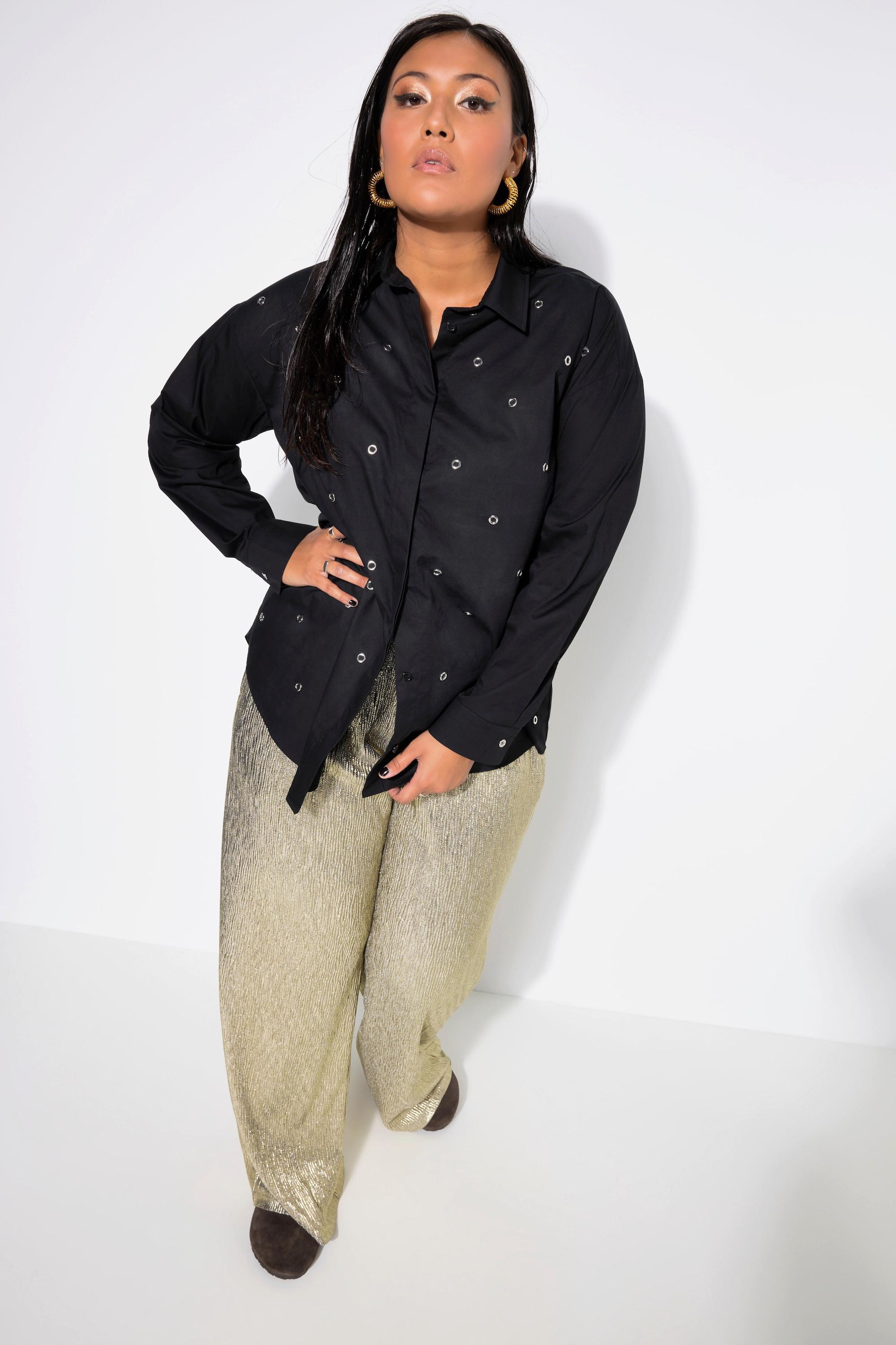 Studio Untold Camicia Oversize Occhielli Metallici  