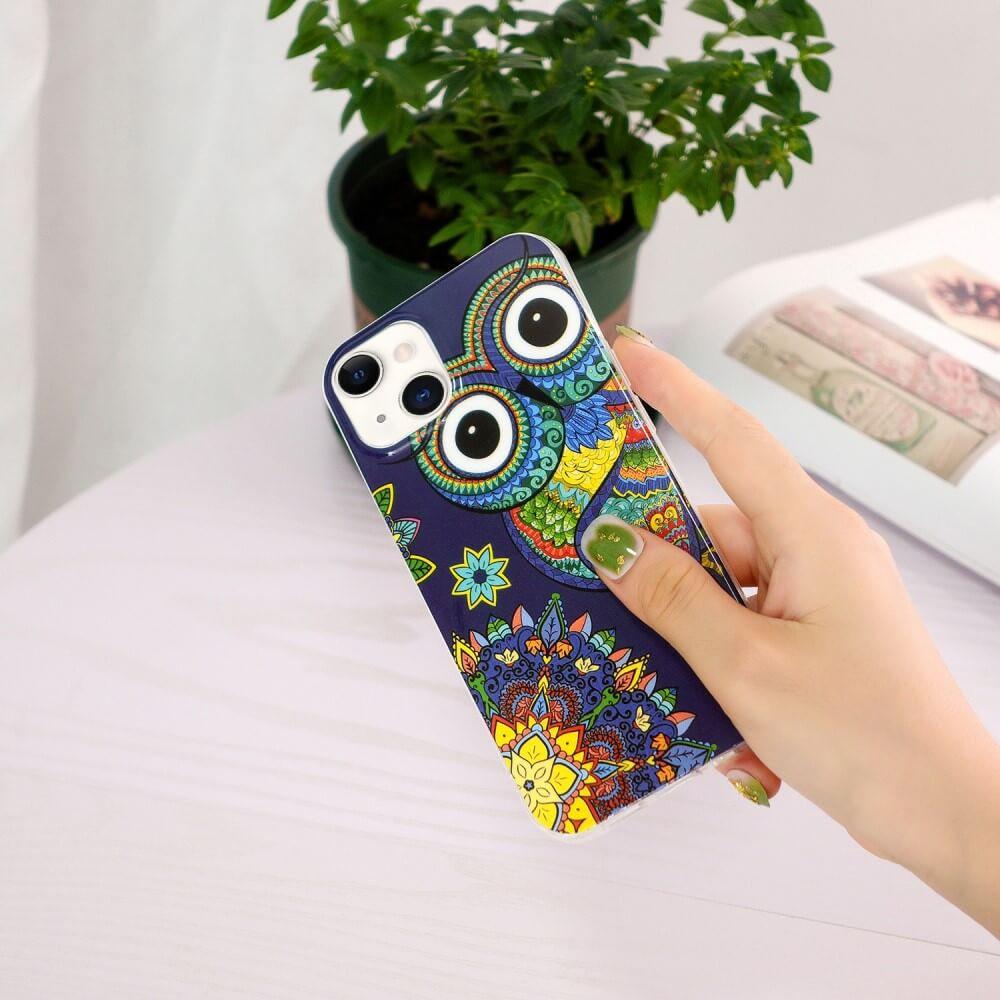 Cover-Discount  iPhone 15 - Coque silicone Noctilucent hibou 