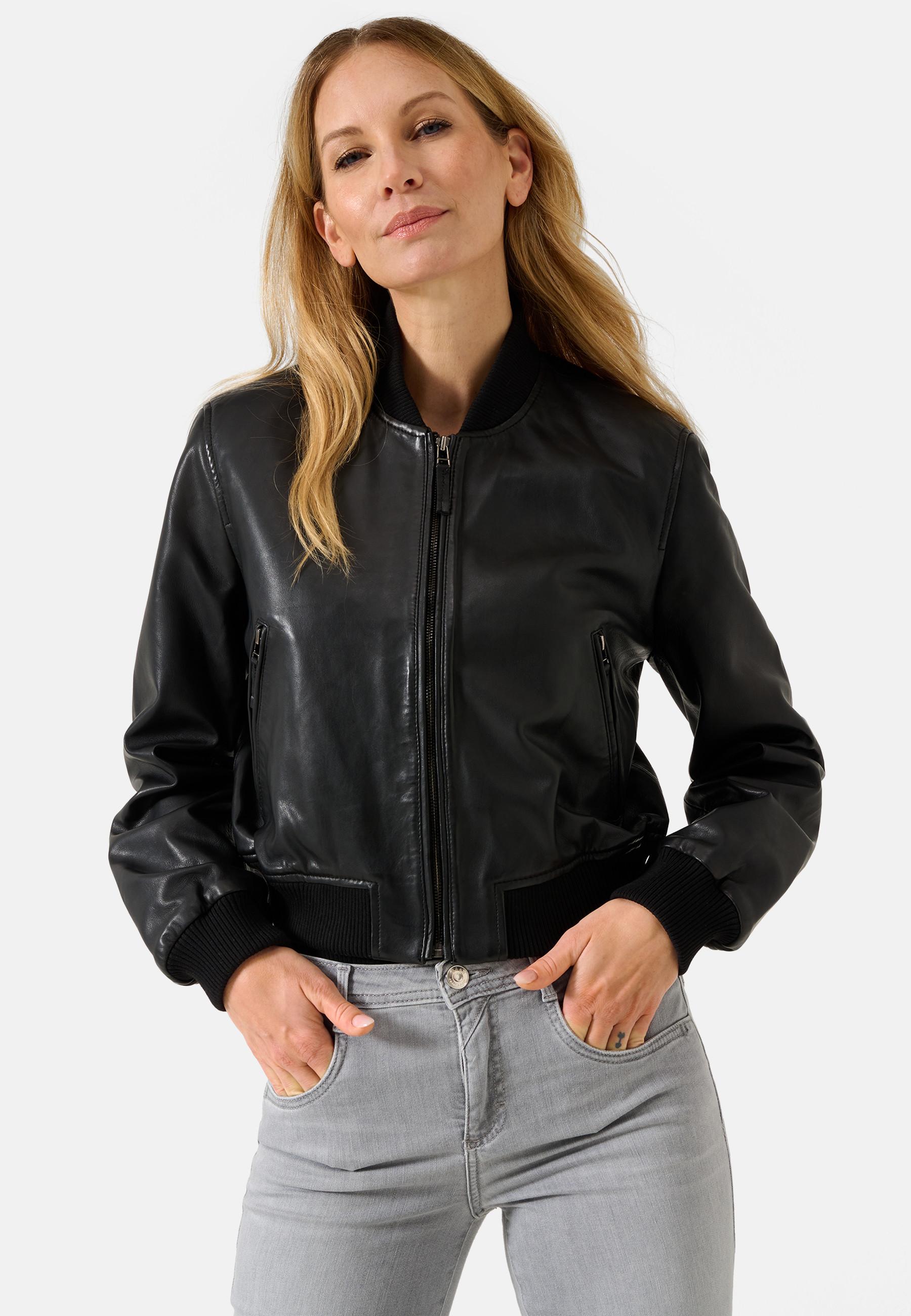 RICANO  Giacca in pelle per donna Brasil, bomber cropped 