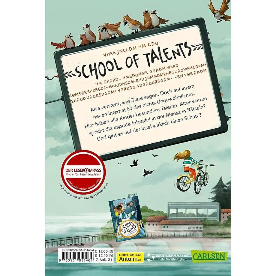 School of Talents 1 Tierisch laut! Schellhammer, Silke; Ceccarelli, Simona M. (Illustrationen) Copertina rigida 