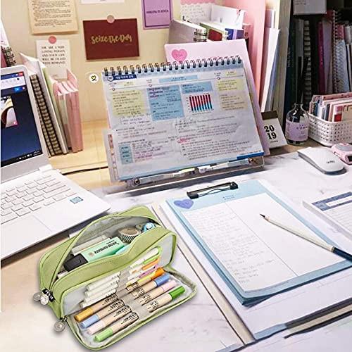 Only-bags.store Trousse à crayons Trousse à crayons pour adolescents 3 compartiments, Trousse à crayons de grande capacité pour l'école et le bureau  