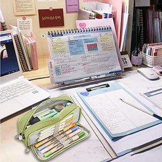 Only-bags.store Trousse à crayons Trousse à crayons pour adolescents 3 compartiments, Trousse à crayons de grande capacité pour l'école et le bureau  