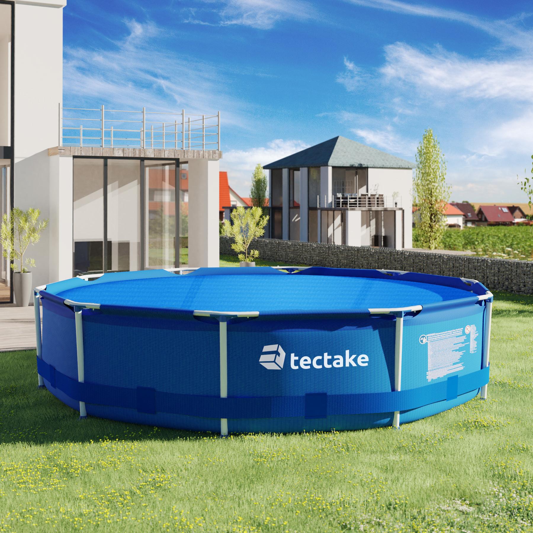 Tectake  Poolabdeckung Solarfolie rund 