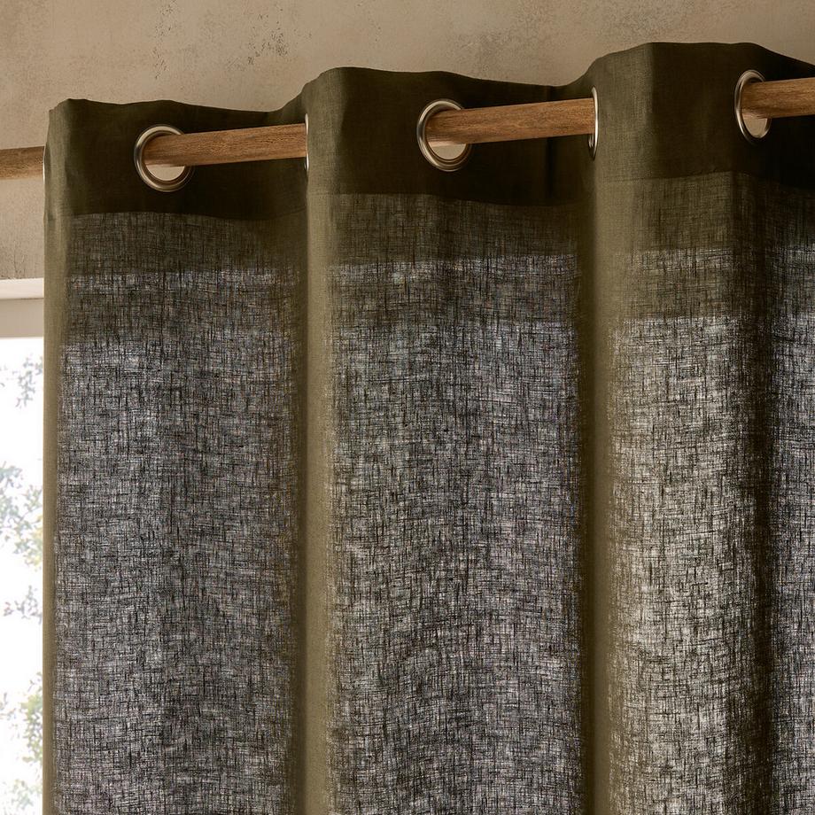 AM.PM  Rideau lin lavé oeillets 