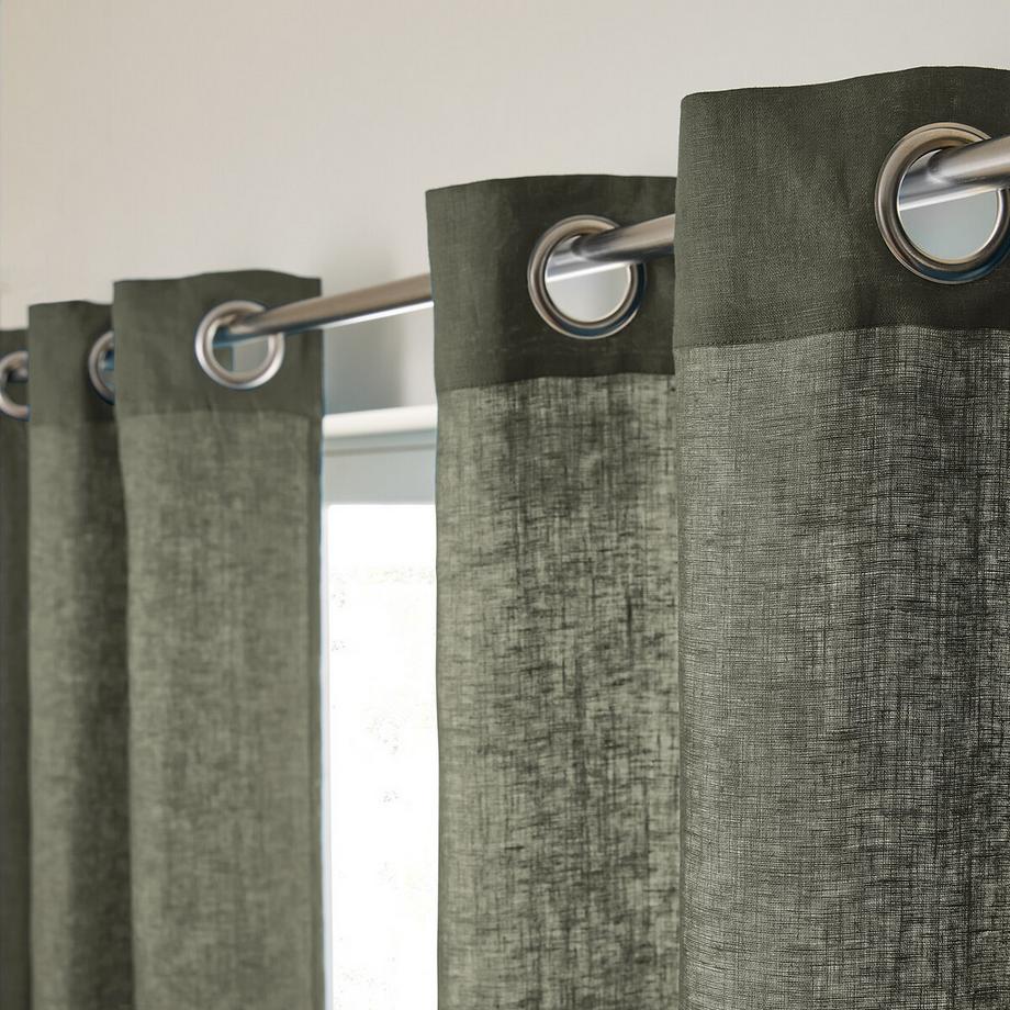 AM.PM  Rideau lin lavé oeillets 