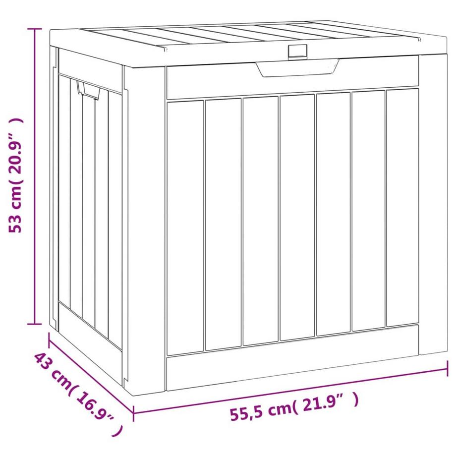 VidaXL Boîte de rangement de jardin polypropylène  