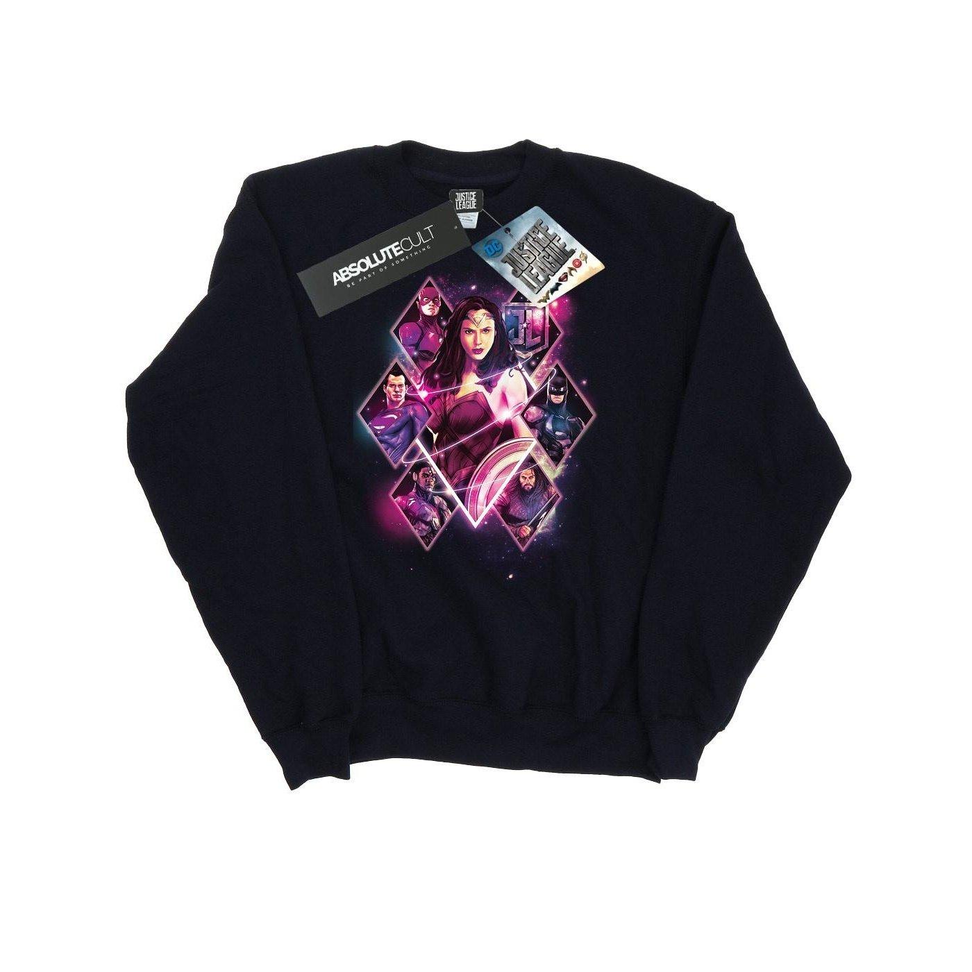 Image of Justice League Movie Team Diamonds Sweatshirt Damen Schwarz XXL
