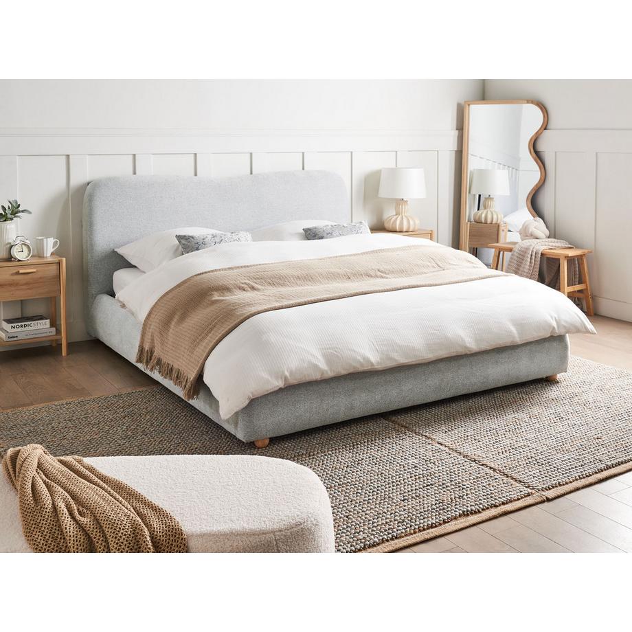 Beliani Letto contenitore en Tessuto  BLAGNAC  