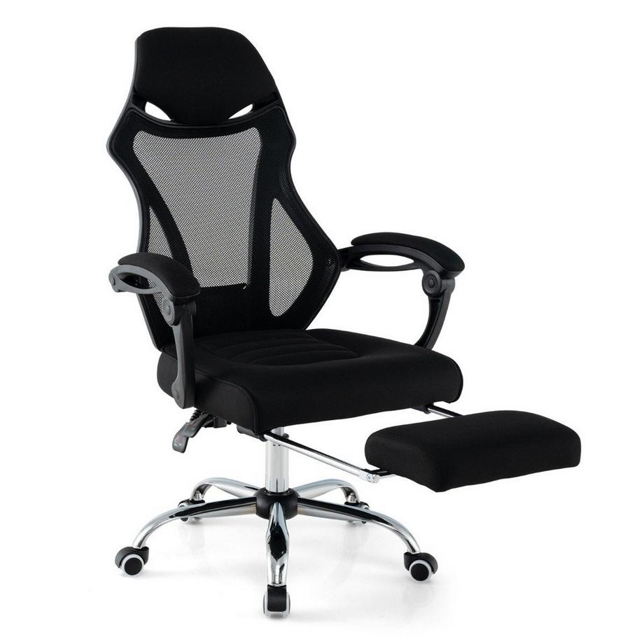 Northio  Chaise de bureau ergonomique en maille avec repose-pieds et fauteuil de direction à dossier inclinable réglable en hauteur 