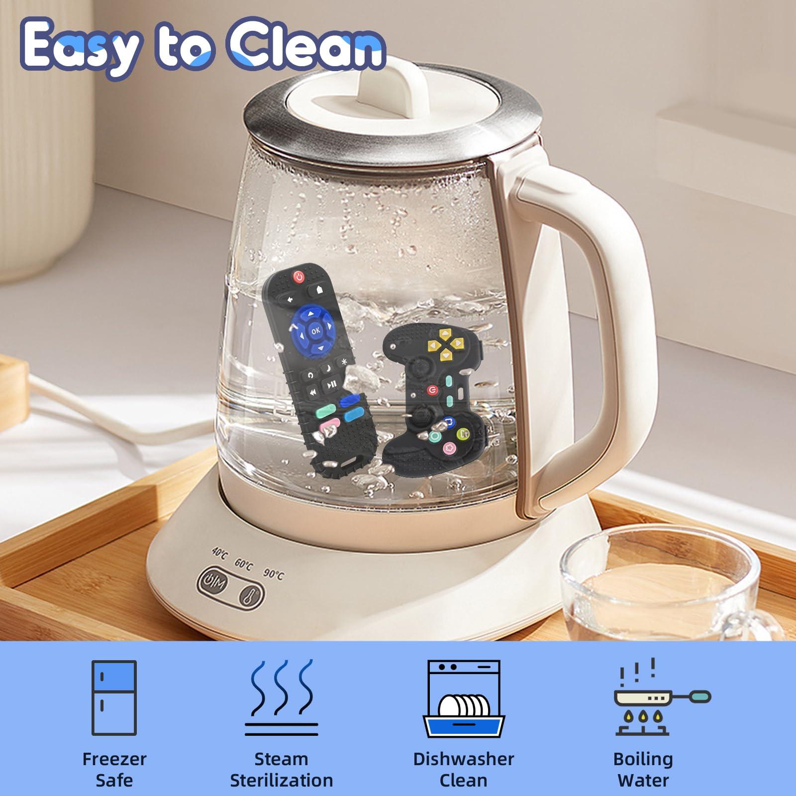 Activity-board  Beißring Baby Spielzeug Personalisiertes Geschenk, Silikon-Fernbedienung Beißhilfe Baby 