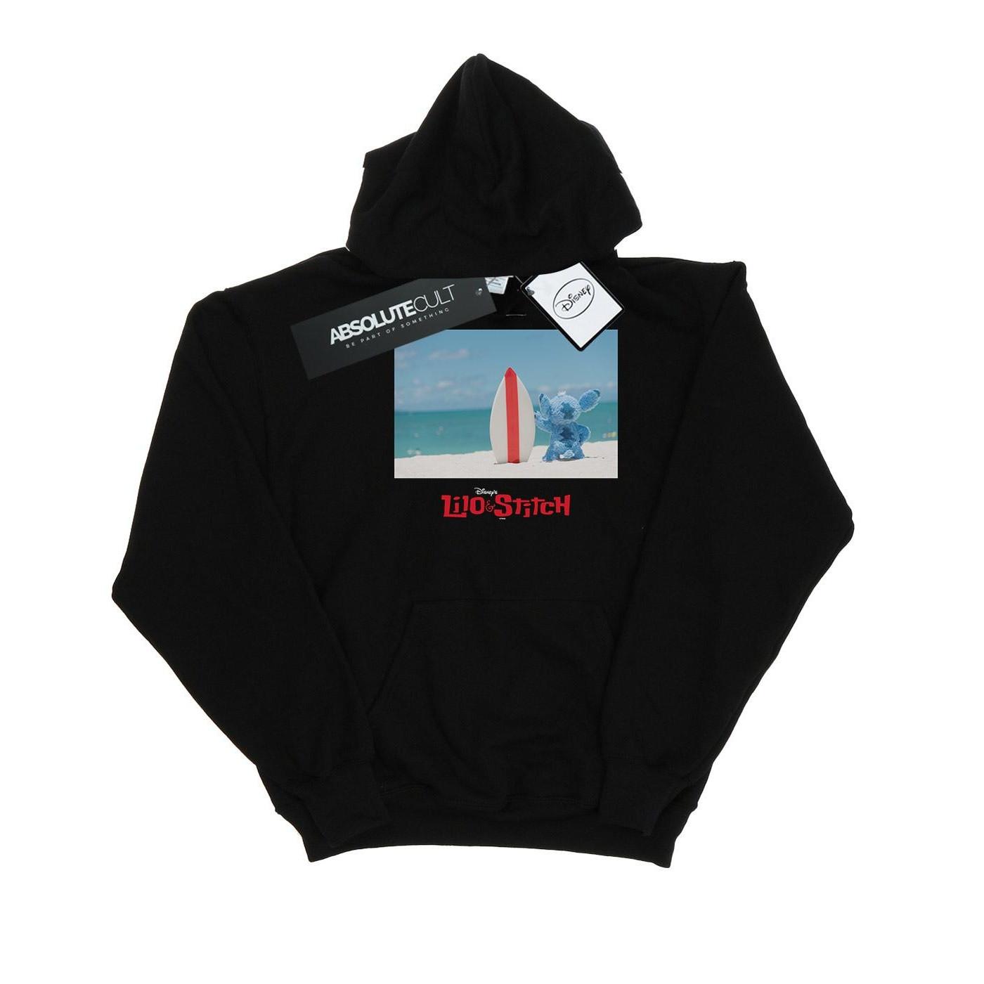 Image of Lilo And Stitch Surf Beach Kapuzenpullover Jungen Schwarz 128