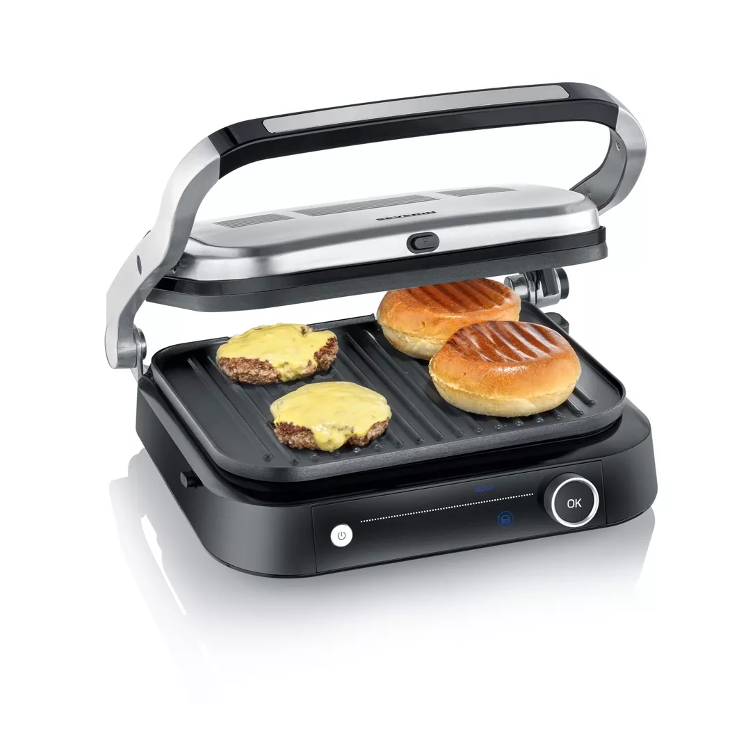Gril de contact Severin KG 2395 1800W Noir/Argent - Neuf