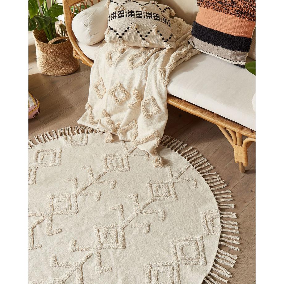 Beliani Teppich aus Baumwolle Boho HARRAN  