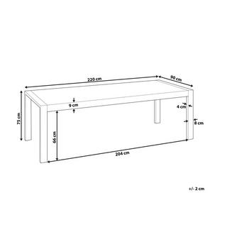 Beliani Tisch für 8 Personen aus MDF-Platte Industriell ARCTIC  