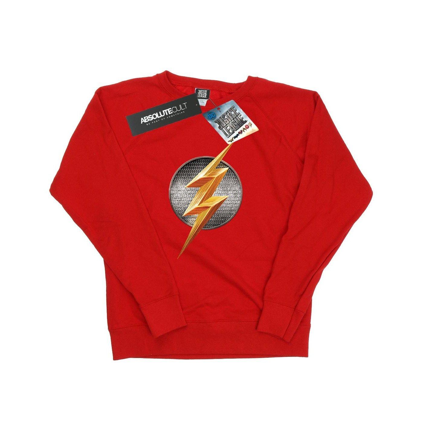 Image of Justice League Movie Flash Emblem Sweatshirt Damen Rot Bunt XXL