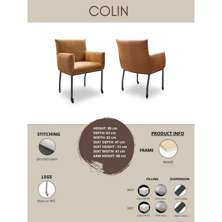 mutoni Poltrona Colin Atlanta Cognac  