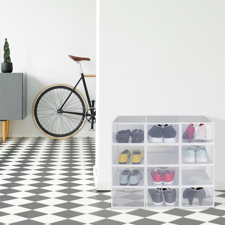 Northix Transparente Schuhkartons, 12er-Set  