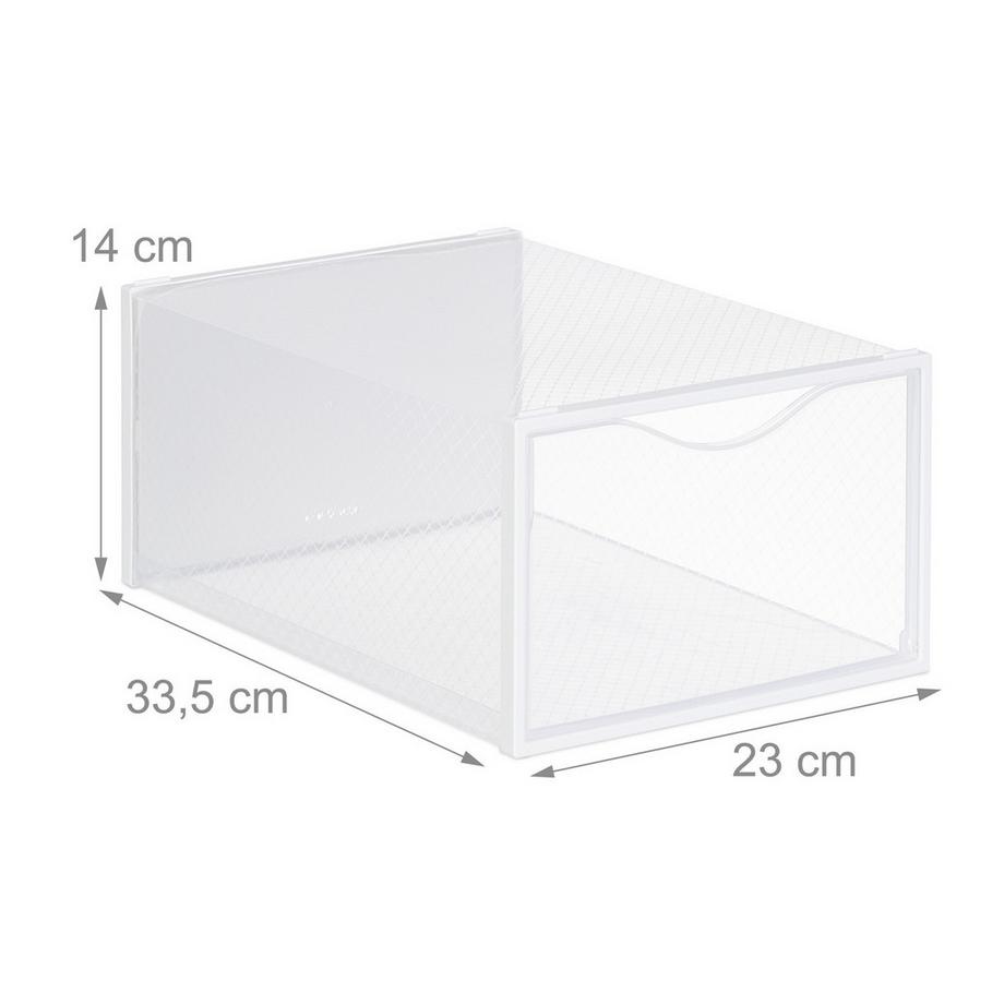 Northix Transparente Schuhkartons, 12er-Set  