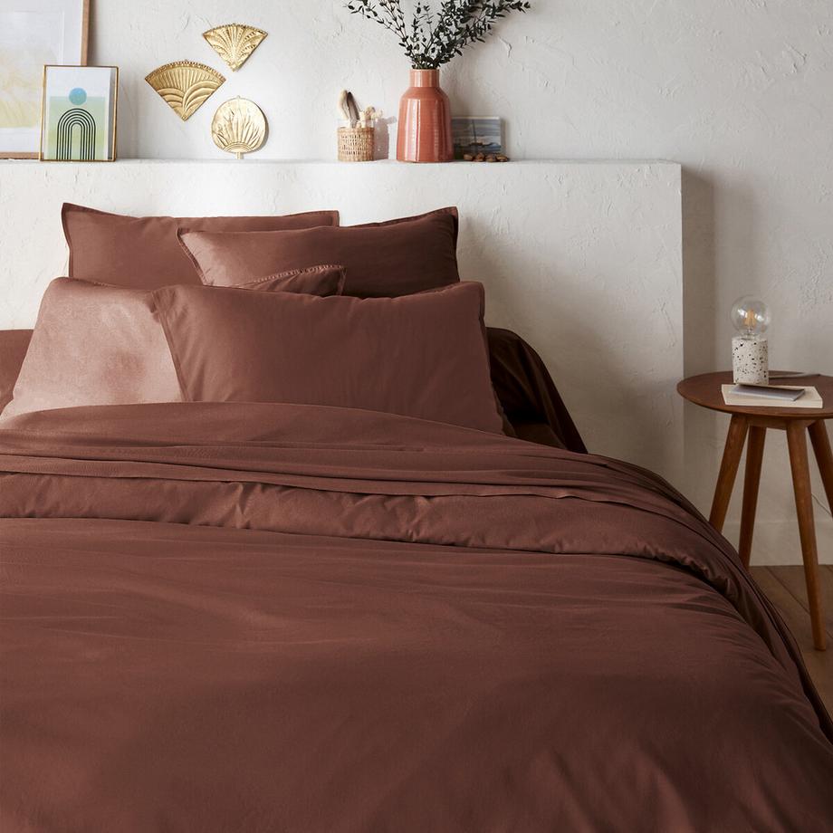 La Redoute Intérieurs Scenario Housse de couette unie en coton lavé  